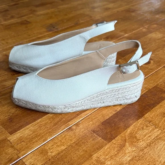 Castaner Espadrille Slingback buckle Wedge Sandals - Light Beige - Picture 3 of 6